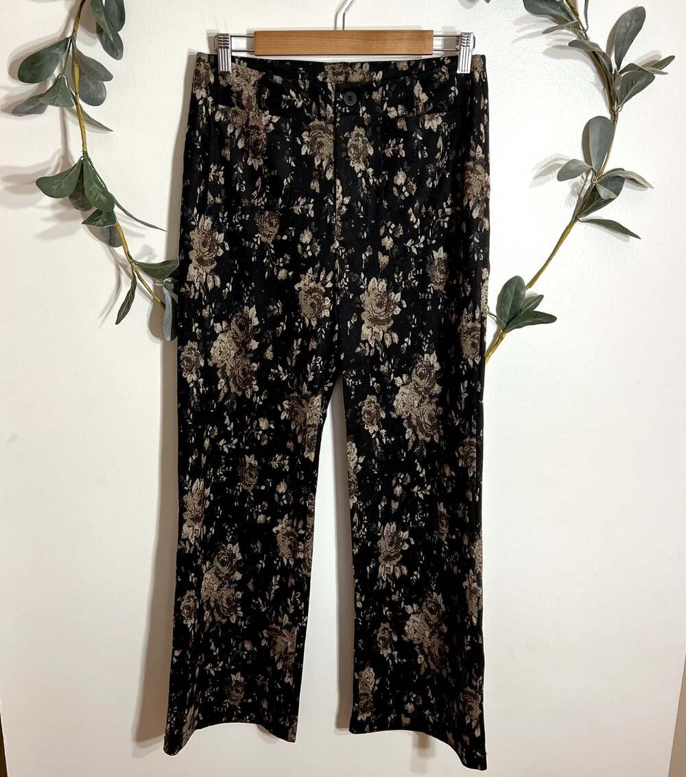 NWT Coco + Carmen Black Floral Wide Leg Pants LAST CALL